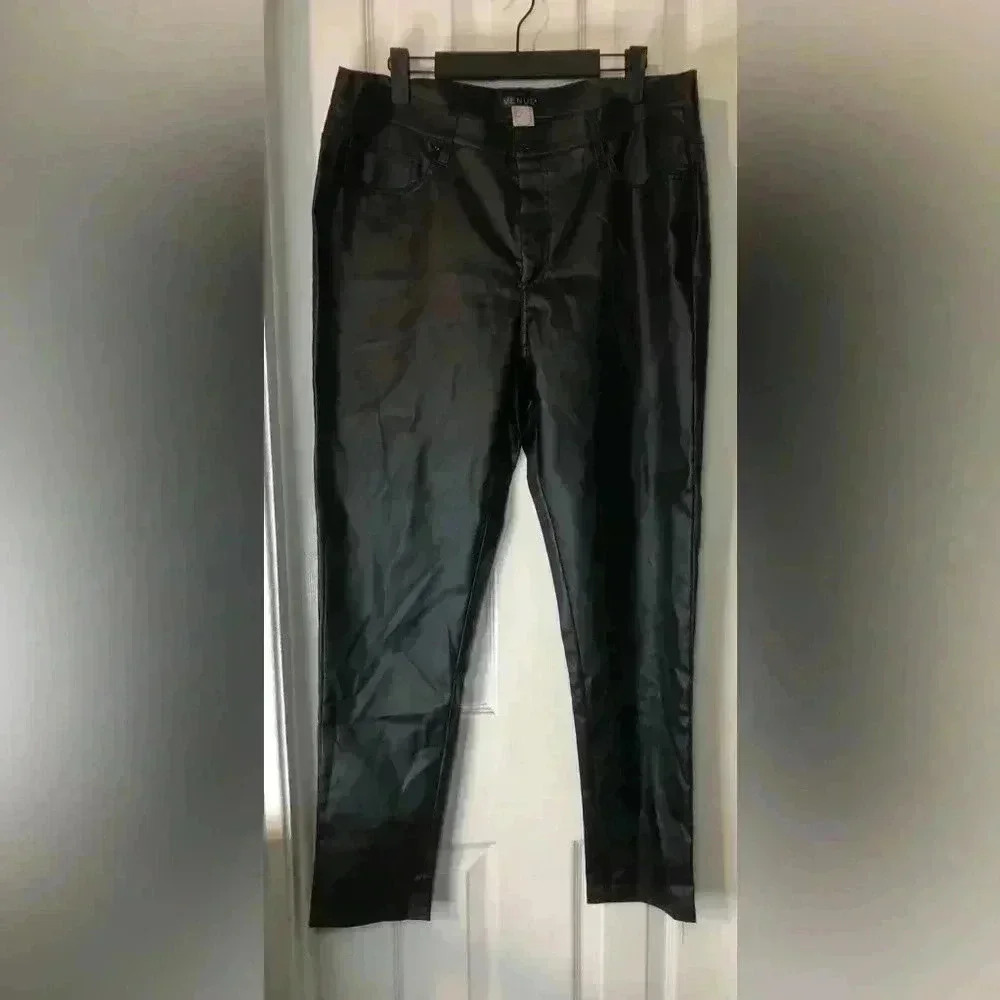 Black Faux Leather Pants